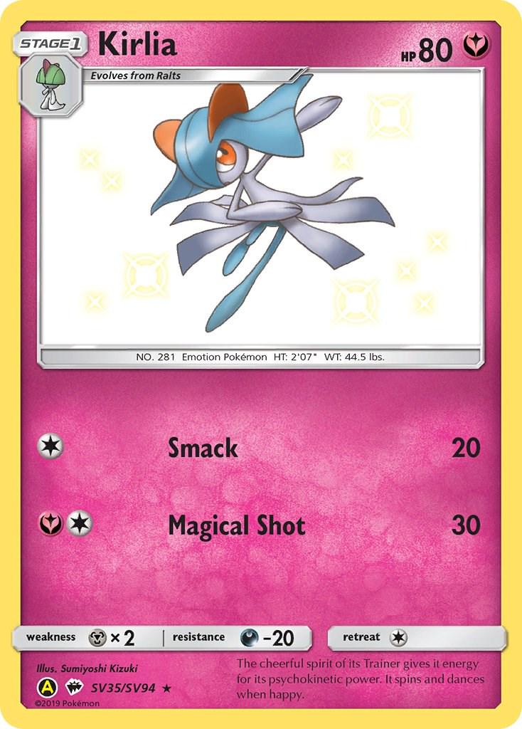 Hidden Fates Kirlia Pokémon card